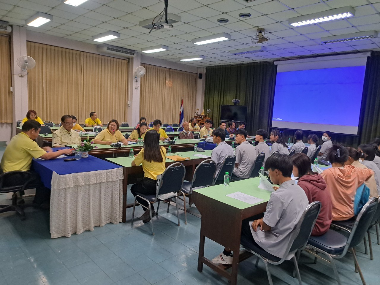 ประชุมต้อนรับนักศึกษาฝึกงานจาก วิทยาลัยเกษตรแ