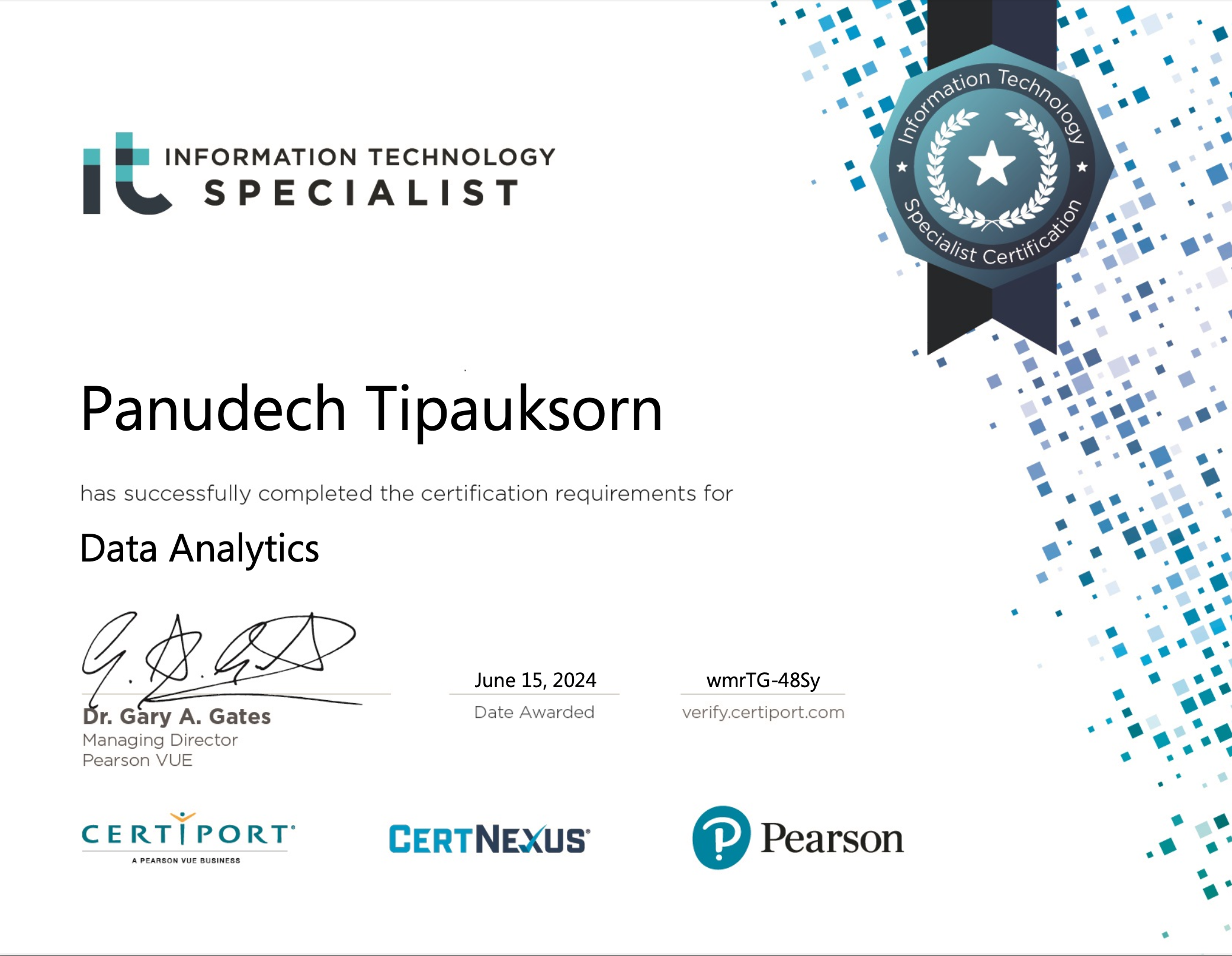 Certificate Data Analytics